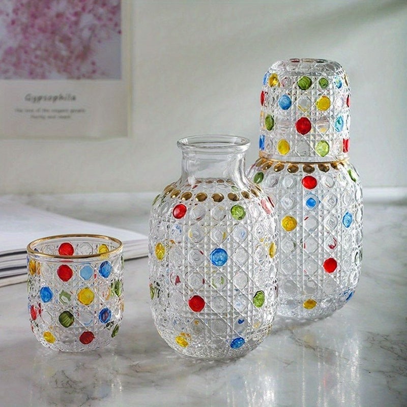 Nordic Retro Crystal Glass Cold Kettle Set Transparent With Lid Summer Ice Pot - Image 5