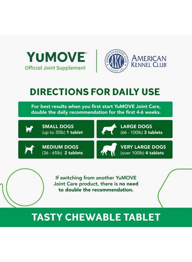 Yumove Adult Dog Tablets | Hip And Joint Supplement For Dogs With Glucosamine, Chondroitin, Hyaluronic Acid, Green Lipped Mussel | Dogs Aged 6 To 8 | 120 Count Tablets, Treat Colored - Image 4