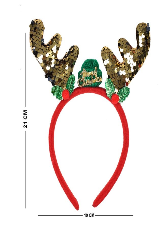 فولي طوق شعر/عصابة رأس بتصميم عيد ميلاد مجيد للأطفال البنات (مجموعة من 6 قطع) - Image 2