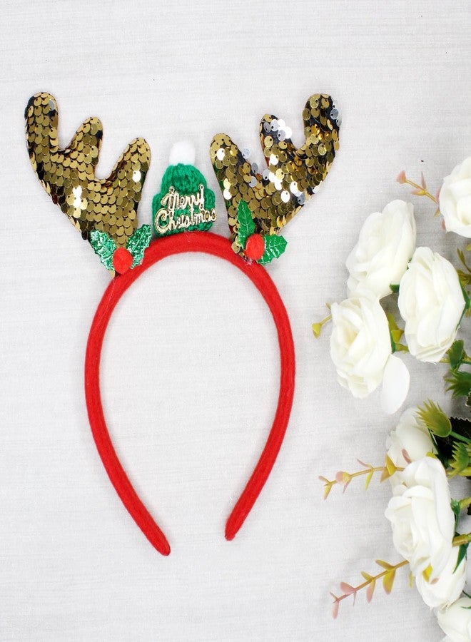 فولي طوق شعر/عصابة رأس بتصميم عيد ميلاد مجيد للأطفال البنات (مجموعة من 6 قطع) - Image 5