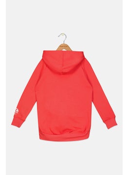 Nike 3Brand by Russell Wilson Kids Girl Sportswear Fit Long Sleeves Outdoors Hoodie, Red  - Image 2