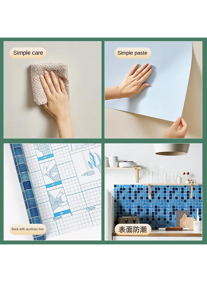 Bluejw Kitchen Wallpaper Self Adhesive Surface Stickers Bathroom Moisture Proof Waterproof Mosaic Wallpaper For Toilet - Image 3