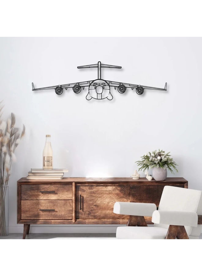 Metal wall decor featuring a Boeing C-17 Globemaster III - Image 1