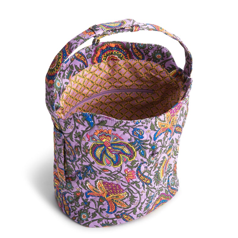 Vera Bradley Women's Premium Cotton Astoria Shoulder Bag, Marrakesh, One Size - Image 5