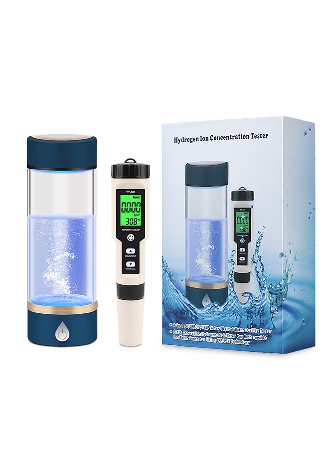 Generic - Digital PH ORP H2 TEM Water Quality Test Pen Analyze Monitor Meter ATC 0-2400ppb Hydrogen-rich Detector Generation Hydrogen Water Generator Bottle - Image 1