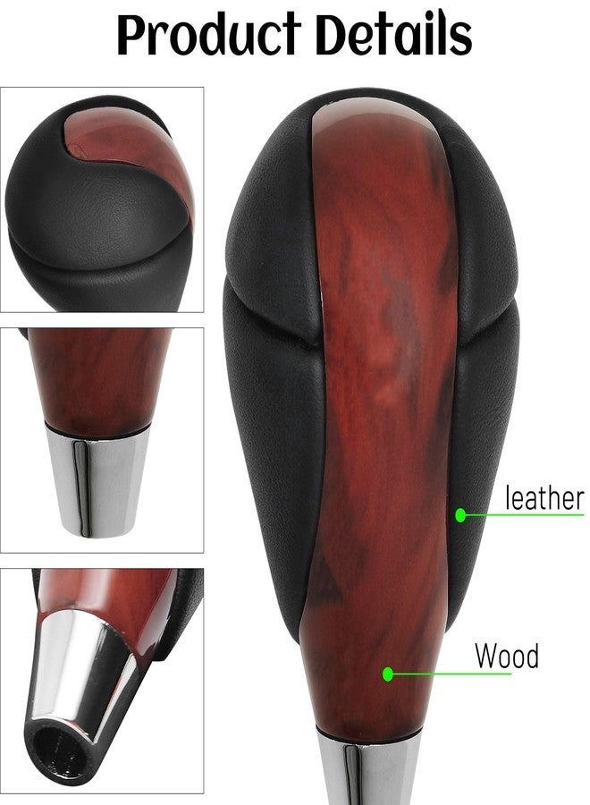 Bilisin Gear Shift Knob Compatible with Lexus ES300h ES350 GS300 GS350 GS430 GS450h GS460 IS250 IS300 IS350 LS460 LS600h RX350 RX450h (Wood Grain,Leather) - Image 4