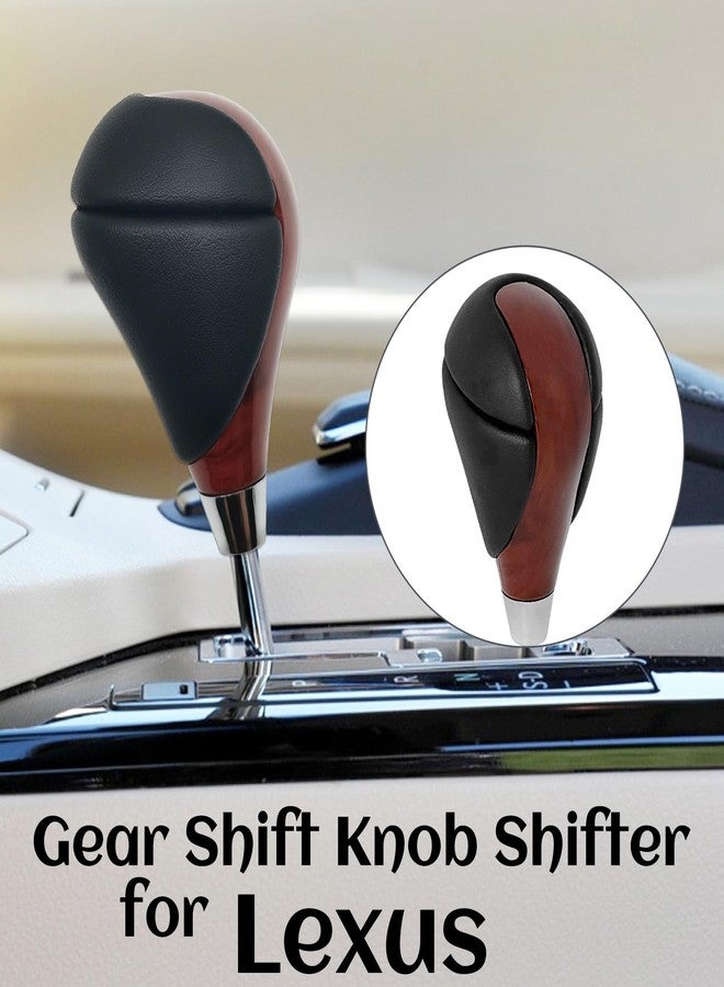 Bilisin Gear Shift Knob Compatible with Lexus ES300h ES350 GS300 GS350 GS430 GS450h GS460 IS250 IS300 IS350 LS460 LS600h RX350 RX450h (Wood Grain,Leather) - Image 3