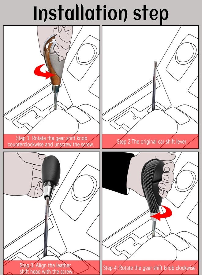 Bilisin Gear Shift Knob Compatible with Lexus ES300h ES350 GS300 GS350 GS430 GS450h GS460 IS250 IS300 IS350 LS460 LS600h RX350 RX450h (Wood Grain,Leather) - Image 5