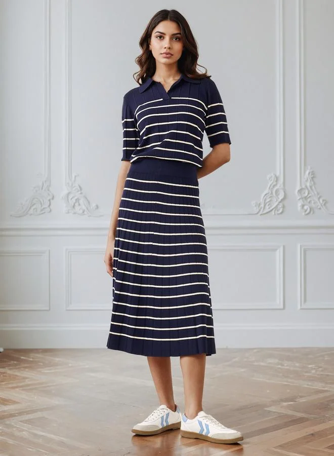 Splash FAV Striped Polo Jumper