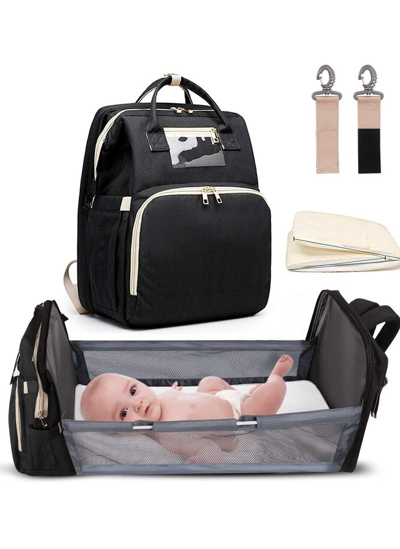 Generic - A 3-in-1 children's bed bag to carry all the child's personal belongings, with a large capacity, a USB port, a spare mattress, and a bed for easy sleeping of the child outside the home (blue) - Image 1
