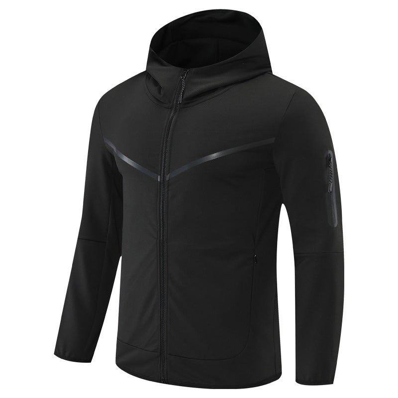 Generic Manufacturers Wholesale Mens and Womens Sports and Leisure Zipper Jackets, Running Breathable Training Fitness Jackets, One Piece Drop Shipping Black 
