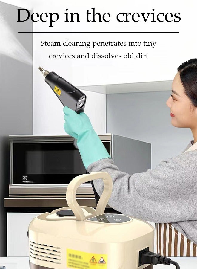 DUNISO Portable steam cleaning machine, 1500W high temperature pressurized household steam cleaning machine. Equipped with four brush heads, suitable for kitchen, bathroom, car - Image 5