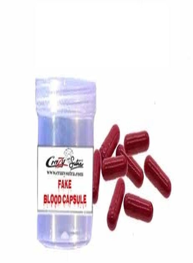 Crazy Sutra Playzo Crazy Sutra? Halloween Makeup Fake Blood Capsules for Party Pranks and Fun (Red, Set of 8 Capsules) | Magic Tricks Mystery Blood Capsule - Image 1