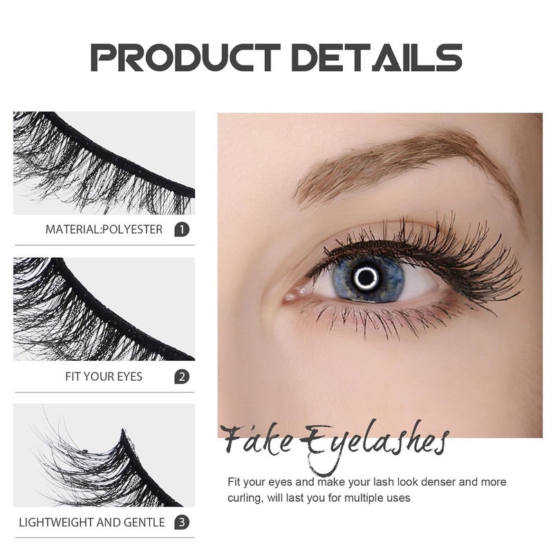 20 زوجًا من الرموش الصناعية المتعددة الطبقات والمجعدة، من نوع "Bulk Lash Strips"، مصنوعة يدويًا وملونة، بحجم خفيف وكثافة عالية، مناسبة للمكياج والاستخدام اليومي. - Image 3