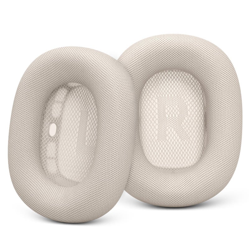 GEVO Upgraded Ear Cushions Replacement Earpads for 2024 New Apple AirPods Max Headphones, Protein Leather Ear Pads Cover with Memory Foam and Magnet for AirPods Max Fresh Color (Starlight) - Image 1