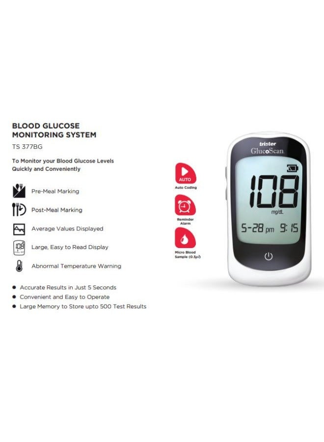 Glucoscan Blood Glucose Meter TS 377BG: Accurate and Convenient Blood Glucose Monitoring