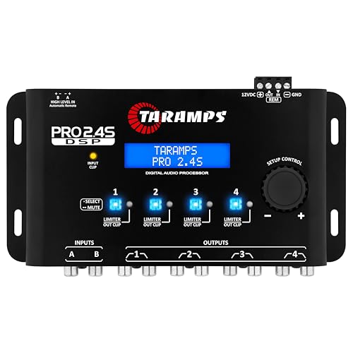 Taramp's معالج الإشارة الرقمية الكامل Taramp's Pro 2.4S DSP وموازن الصوت مع جهاز تسلسل 15-band Graphic Equalization 12 preset EQ 2-Channel in و 4-Channel Out - Image 1