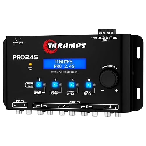 Taramp's معالج الإشارة الرقمية الكامل Taramp's Pro 2.4S DSP وموازن الصوت مع جهاز تسلسل 15-band Graphic Equalization 12 preset EQ 2-Channel in و 4-Channel Out - Image 3