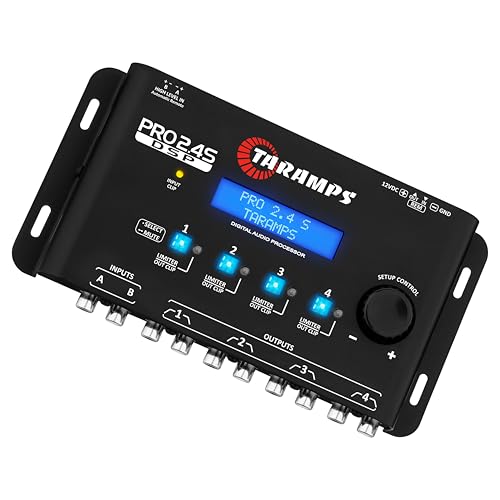 Taramp's معالج الإشارة الرقمية الكامل Taramp's Pro 2.4S DSP وموازن الصوت مع جهاز تسلسل 15-band Graphic Equalization 12 preset EQ 2-Channel in و 4-Channel Out - Image 4