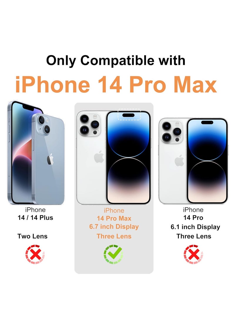 ten.tech TenTech Transparent cover with shockproof corners with card holder - card holder - heat-resistant polyurethane card holder for iPhone 14 Pro Max - transparent  - Image 2
