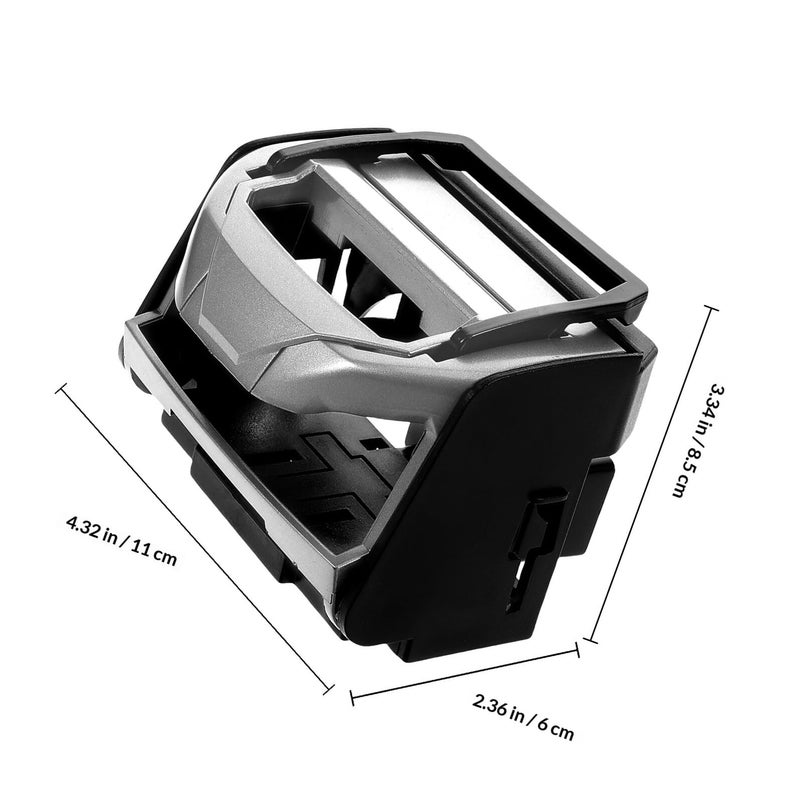 Silver Car Air Vent Cup Holder Expander Multifunctional Tray for Beverage - Image 3