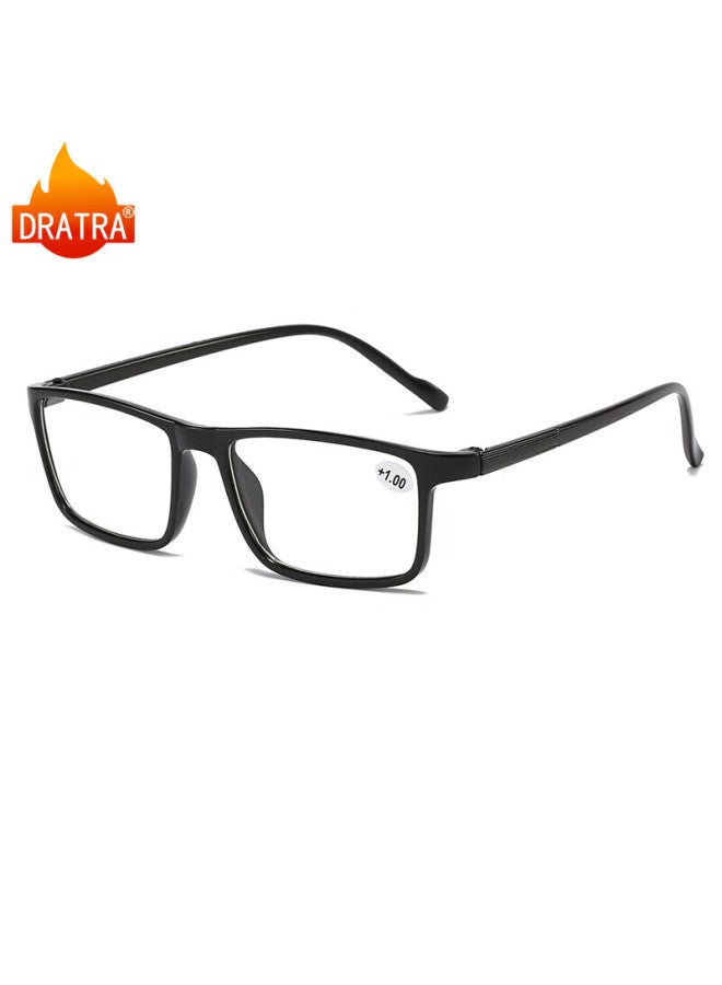 Dratra Clear Reading Gl, Classic Square Frame, Lightweight And Comfortable For Elderly, Suitable For Both Men And Women, Stylish And Ultra-lightweight Portable