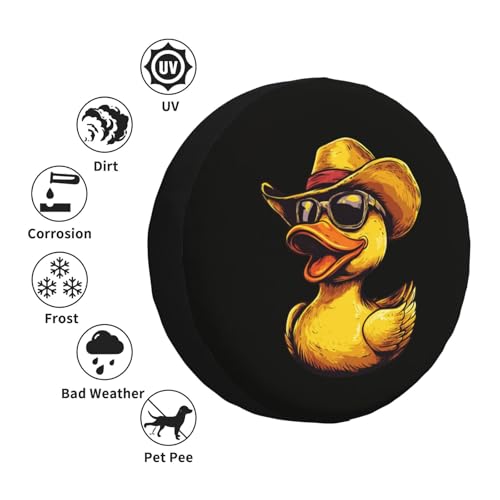 Krirteh Cute Duck Spare Tire Cover Universal Wheel Tire Cover Funny Cartoon Duck Tire Protectors for Travel Trailer Rv SUV Truck Camper and Many Vehicle 16 Inch - Image 5