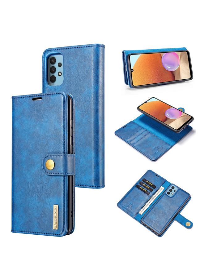 The Bros Case For Samsung Galaxy A32 4G Crazy Horse Texture Flip Detachable Magnetic Leather Case with Holder & Card Slots & Wallet