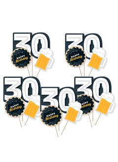 Big Dot of Happiness Cheers And Beers To 30 Years 30Th Birthday Party Centerpiece Sticks Table Toppers Set Of 15  - Image 2