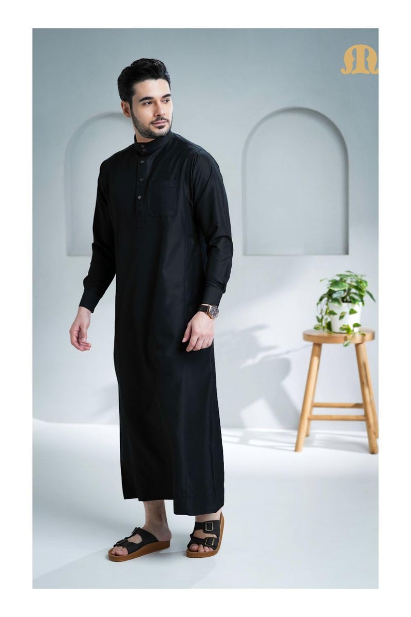 mashroo Unicus 2.0 Black Thobe Jubba for Men(L) - Image 4
