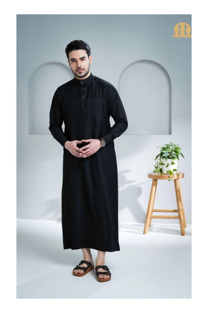 mashroo Unicus 2.0 Black Thobe Jubba for Men(L) - Image 5