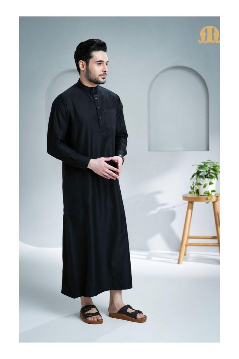 mashroo Unicus 2.0 Black Thobe Jubba for Men(L) - Image 3
