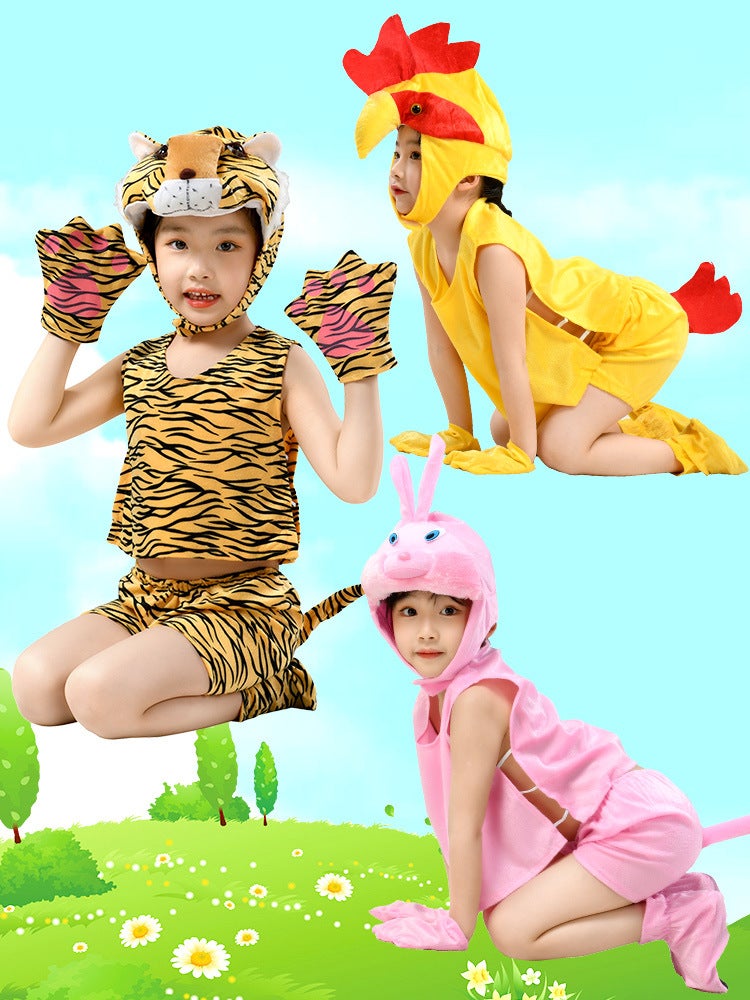 Children'S Day Animal Watch Performance Clothing Summer Short-Sleeved Kindergarten Activities Children Performance Clothes Dress Up - Image 3