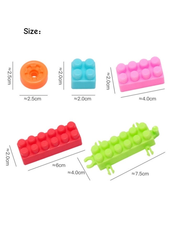 Building Blocks For Toddlers,Baby Building Blocks Diy Bulk Safety Bricks Toy,Building Blocks Stacking Blocks,Early Educational Toys,Kindergarten Developmental Toys,Toddler Gifts(158pcs)  - Image 2