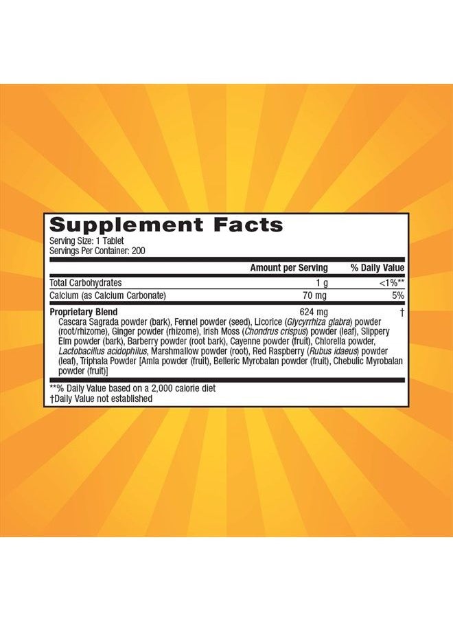 Nature's Secret Super Cleanse Extra Strength Toxin Detox & Gentle Elimination Total Body Cleanse, Digestive & Colon Health Support - Stimulating Blend of 14 Herbs with Probiotics - 200 Tablets  - Image 2