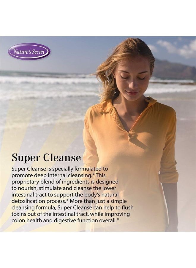 Nature's Secret Super Cleanse Extra Strength Toxin Detox & Gentle Elimination Total Body Cleanse, Digestive & Colon Health Support - Stimulating Blend of 14 Herbs with Probiotics - 200 Tablets  - Image 3