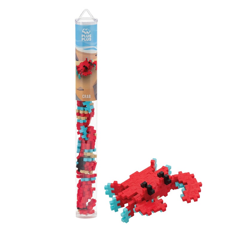 Plus-Plus PLUS PLUS 3D Puzzle Sea Creature Building Block Set Ocean Animals Figures Fun Stem Toys for Kids 70 Interlocking Pieces Crab Mini Maker Tube - Image 3