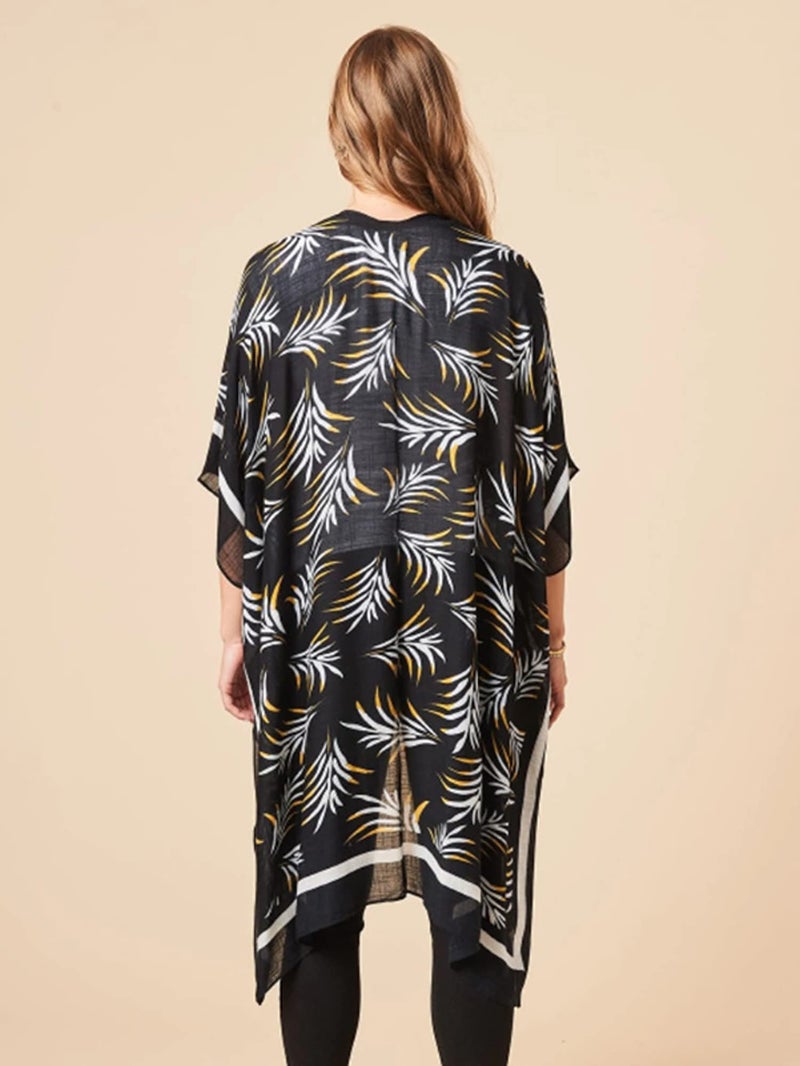 Moss Rose Women's Beach Cover up Swimsuit Kimono Cardigan with Bohemian Floral Print - Image 4