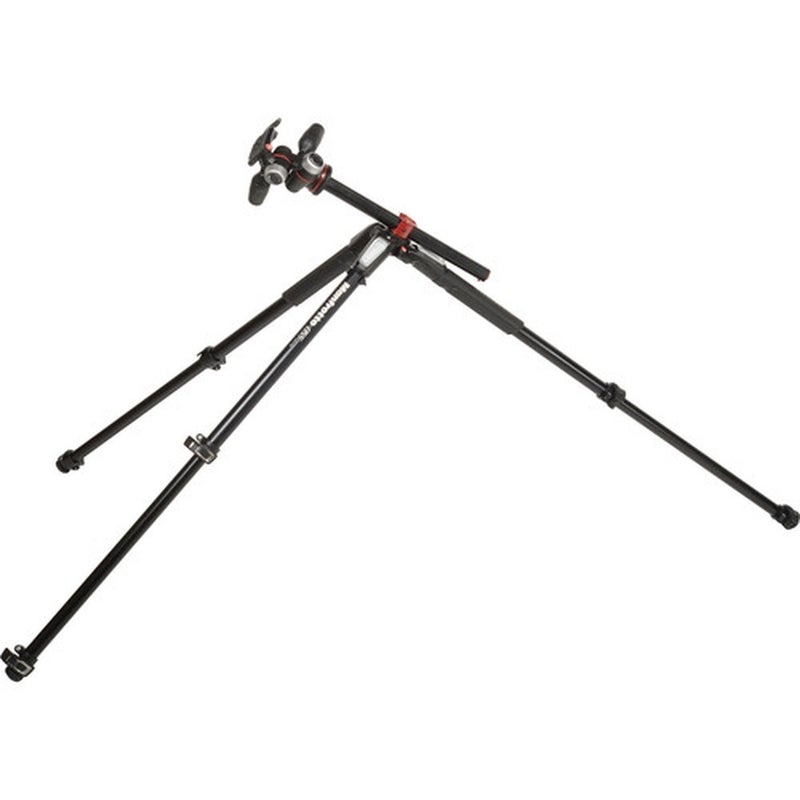 Manfrotto MT055XPRO3-3W Aluminum Tripod with 3-Way Pan/Tilt Head - Image 3