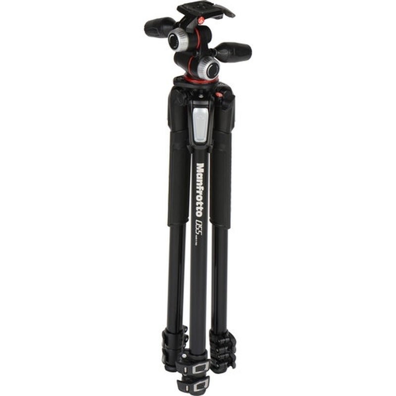 Manfrotto MT055XPRO3-3W Aluminum Tripod with 3-Way Pan/Tilt Head - Image 2