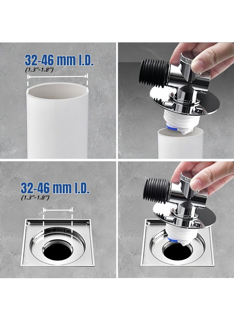 Anti-Odor Washing Machine Drain Hose Seal, Floor Drain Plug Sewer Pipe Seal Ring, Sealing Cover for Up to 3 Drain Hoses  - Image 4