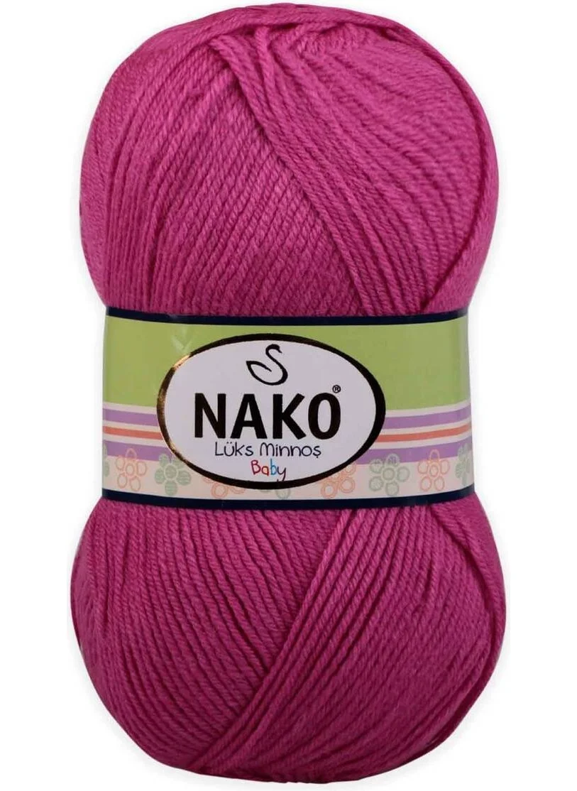 ناكو Luxury Minnoş Hand Knitting Yarn 100 gr | Summer Pink 3658