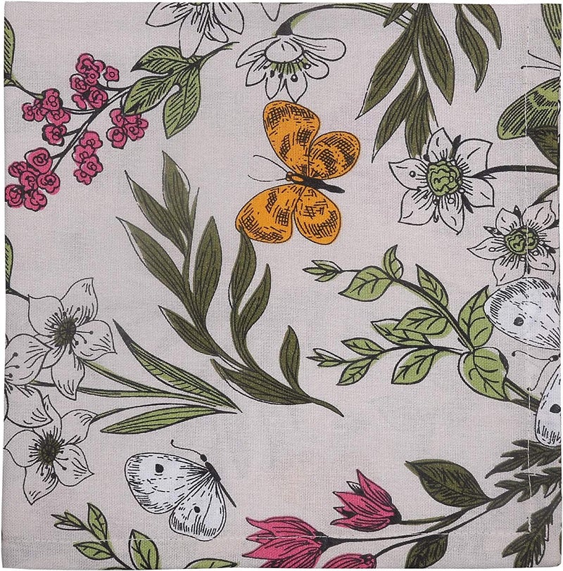 Yourtablecloth 100 Cotton Cloth Dinner Table Napkins Soft  Vibrant Napkins 20 x 20 Set of 6 Butterfly - Image 2