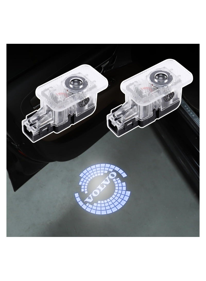 MUNTAQI Car Door LED LOGO Light for Volvo, Logo Projector  Logo LED Puddle Lights Vehicle Door Light Projector Car Entry Lighting Accessory Door Light Accessory for Volvo XC90 XC60 XC40 S90 S60 V90 V60 - Image 1