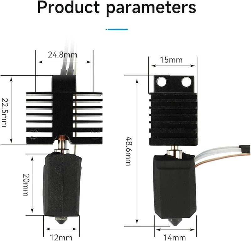 Upgraded Hotend Kit 2 Sets Compatible with Qidi X Plus 3 X Max 3 X Smart 3 Q1 Pro - Image 3