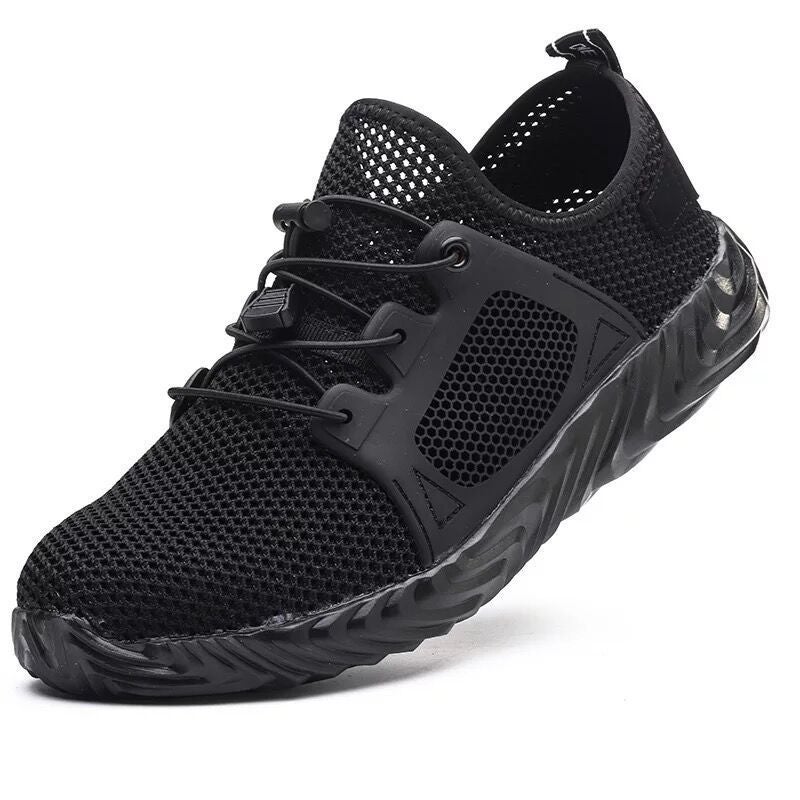 New Labor Protection Shoes Breathable Mesh Deodorant Lightweight Wear-Resistant Steel Toe Anti-Smash Anti-Puncture Safety Work Shoes - Image 2