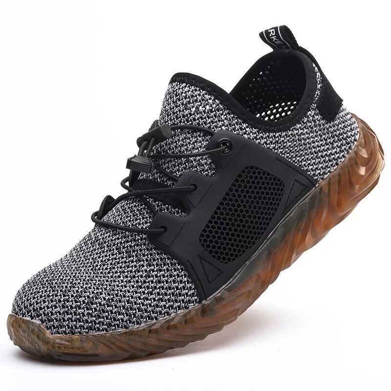 New Labor Protection Shoes Breathable Mesh Deodorant Lightweight Wear-Resistant Steel Toe Anti-Smash Anti-Puncture Safety Work Shoes - Image 1