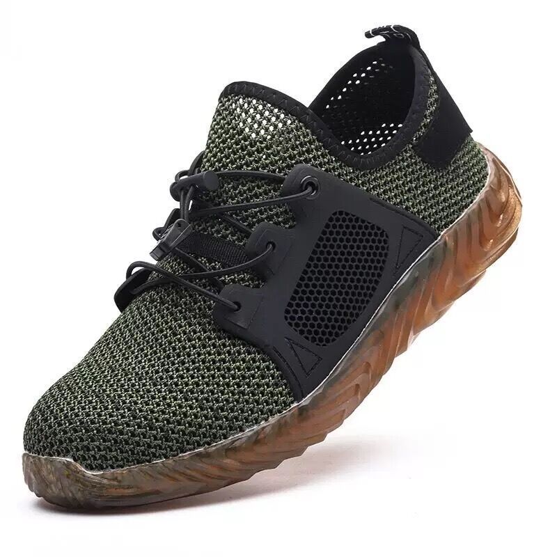 New Labor Protection Shoes Breathable Mesh Deodorant Lightweight Wear-Resistant Steel Toe Anti-Smash Anti-Puncture Safety Work Shoes - Image 4