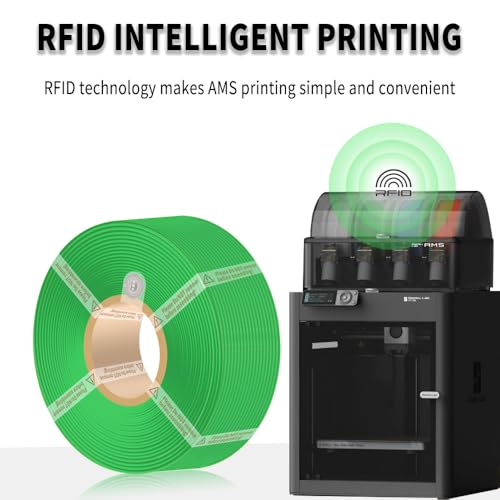 TEWIRROW PLA Basic Refill Filament 1.75mm High-Speed, Easy to Print, Eco Friendly with RFID for Bambu Lab X1, X1C, P1S, P1P,A1, A1 MINI AMS 1KG (2.2lbs) Exclude Spool +/- 0.03mm (Bamboo Green 10501) - Image 3