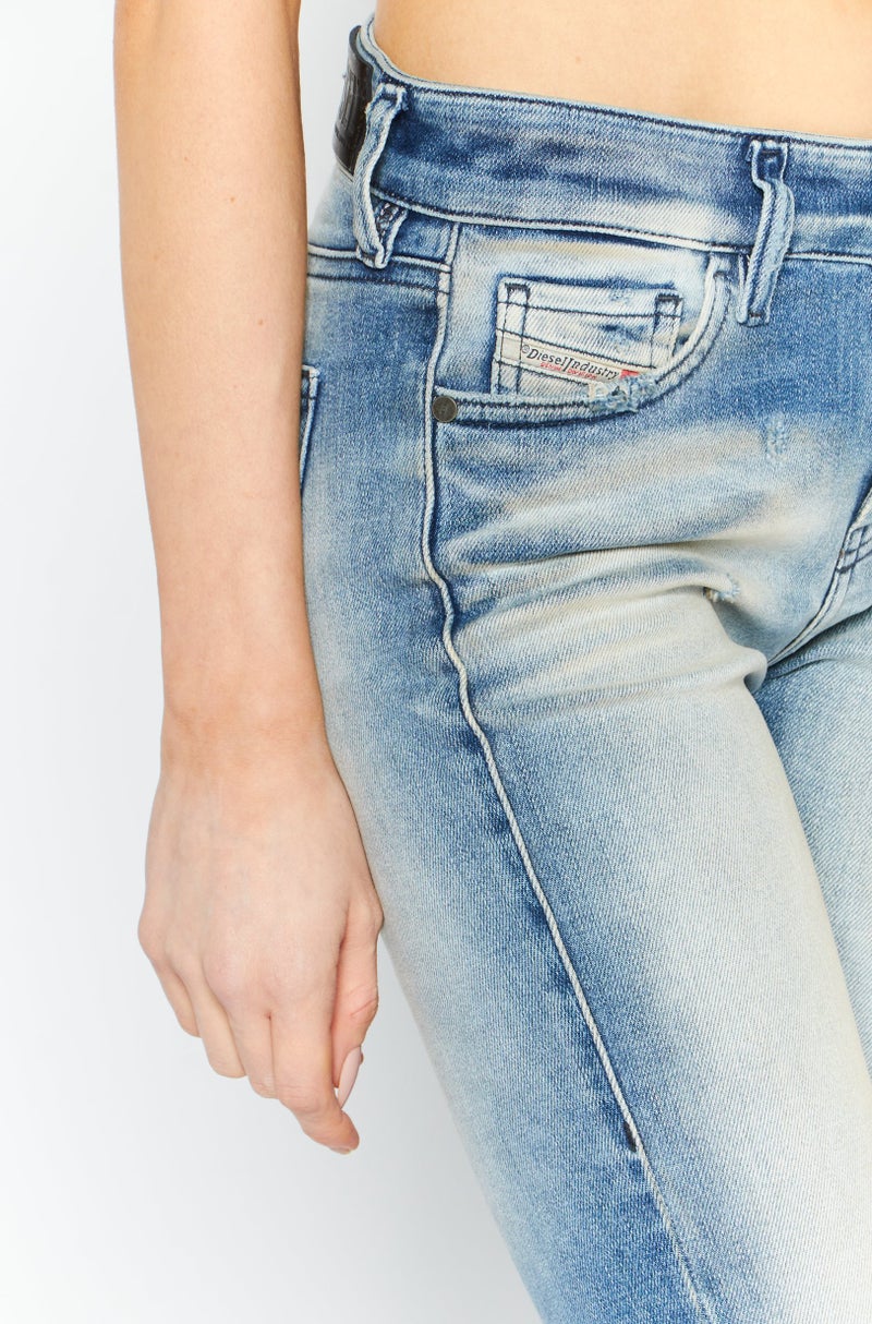 DIESEL Women Super Skinny Fit Wash Stretchable Jeans, Blue - Image 3